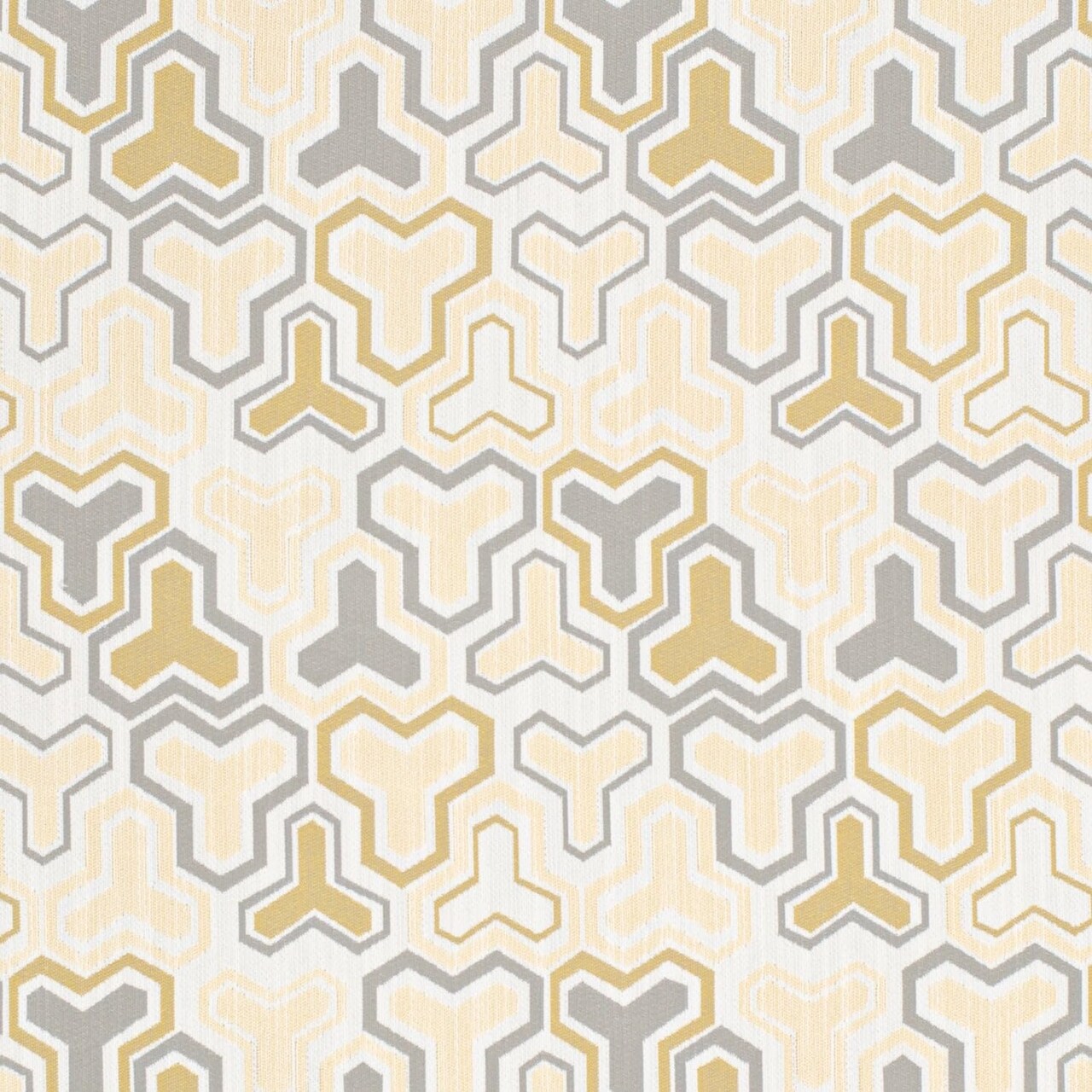Yellow Gold Performance Grade Abstract Geometric Woven Pattern Upholstery Fabric by The Yard - SKU: Sherman Yellow